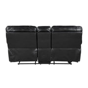 9037BLK-2 Double Reclining Love Seat with Center Console - 9037BLK-2