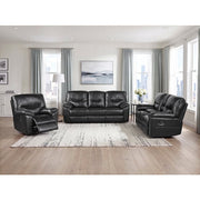 9037BLK-2 Double Reclining Love Seat with Center Console - 9037BLK-2
