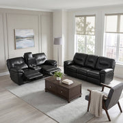 9037BLK-2 Double Reclining Love Seat with Center Console - 9037BLK-2