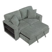 9050GRN-2SL Love Seat with Pull-out Bed, Arms with Shelves and Charging Ports - 9050GRN-2SL