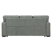 9050GRN-3SL Sofa with Pull-out Bed, Center Drop-down Cup Holders, Arms with Shelves and Charging Ports - 9050GRN-3SL