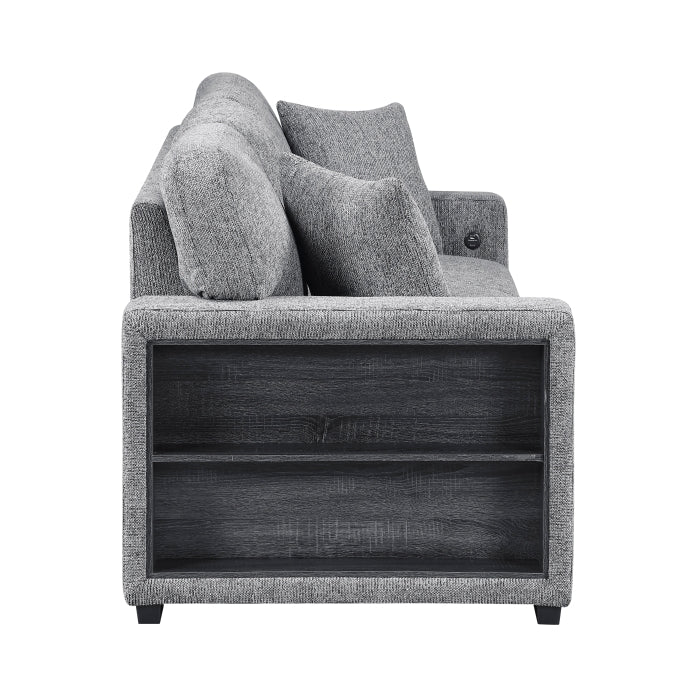 9050GRY*2SL 2pc Set: Sofa, Love - 9050GRY*2SL