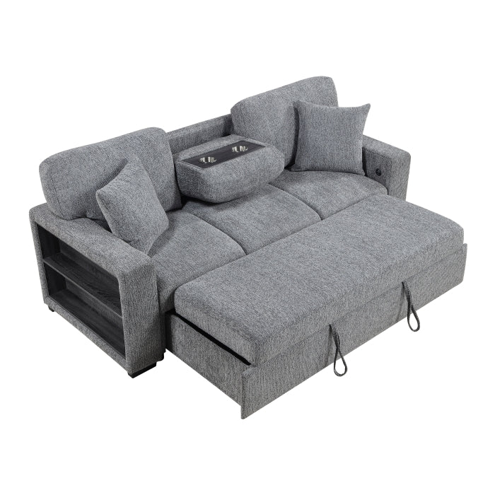 9050GRY*2SL 2pc Set: Sofa, Love - 9050GRY*2SL