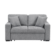 9050GRY-2SL Love Seat with Pull-out Bed, Arms with Shelves and Charging Ports - 9050GRY-2SL