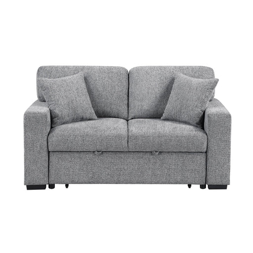 9050GRY-2SL Love Seat with Pull-out Bed, Arms with Shelves and Charging Ports - 9050GRY-2SL