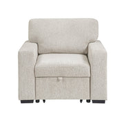 9050TPE-1SL Chair with Pull-out Ottoman, Arms with Shelves and Charging Ports - 9050TPE-1SL