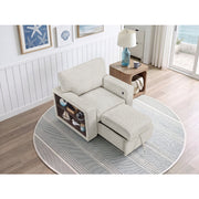 9050TPE-1SL Chair with Pull-out Ottoman, Arms with Shelves and Charging Ports - 9050TPE-1SL