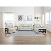 9050TPE-2SL Convertible Love Seat with Pull-out Bed, Arms with Shelves and Charging Ports - 9050TPE-2SL