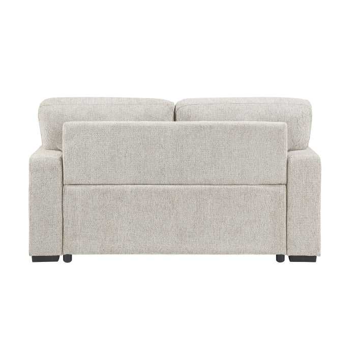 9050TPE-2SL Convertible Love Seat with Pull-out Bed, Arms with Shelves and Charging Ports - 9050TPE-2SL
