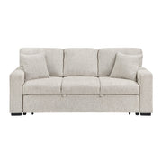 9050TPE-3SL Sofa with Pull-out Bed, Center Drop-down Cup Holders, Arms with Shelves and Charging Ports - 9050TPE-3SL