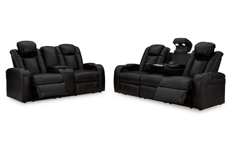 Caveman Den Midnight Power Reclining Living Room Set