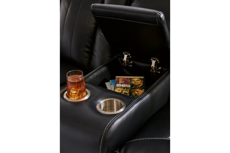 Caveman Den Midnight Power Reclining Living Room Set