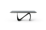 9087 Table Dark Grey With 1218 Swivel Dark Grey Chair Set - DMV Furniture