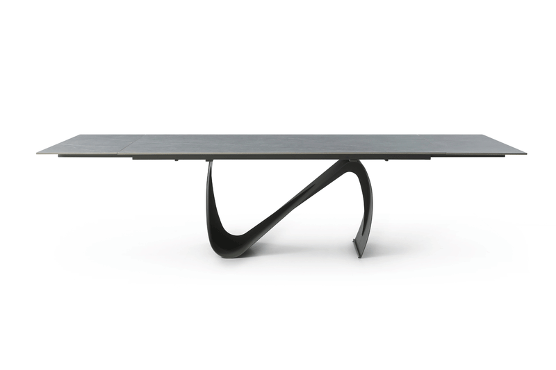 9087 Table Dark Grey With 1218 Swivel Dark Grey Chair Set - DMV Furniture