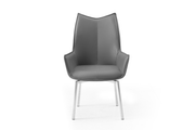 9087 Table Dark grey with 1218 swivel dark grey chair SET - p12870