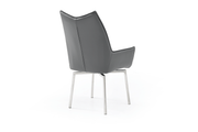 9087 Table Dark grey with 1218 swivel dark grey chair SET - p12870