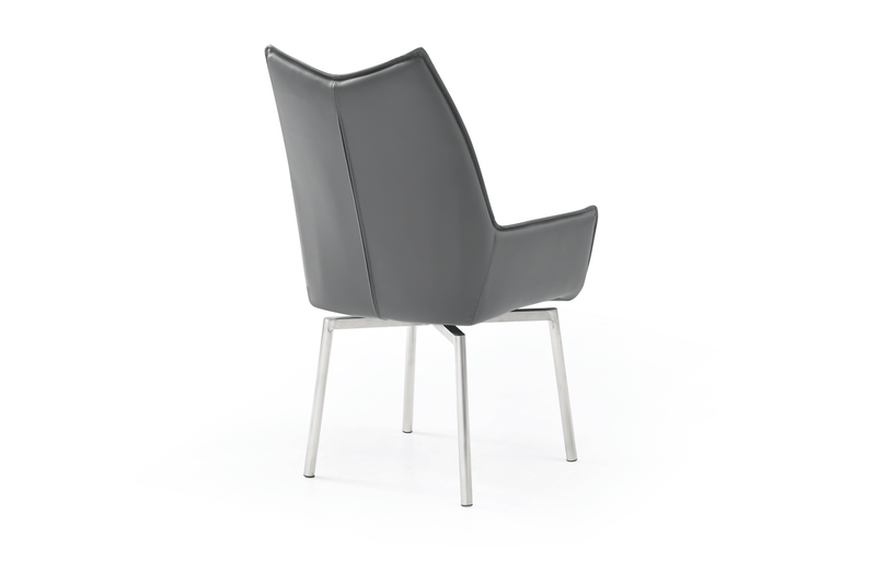 9087 Table Dark grey with 1218 swivel dark grey chair SET - p12870