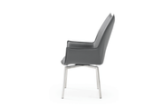 9087 Table Dark grey with 1218 swivel dark grey chair SET - p12870