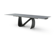 9087 Table Dark grey with 1218 swivel dark grey chair SET - p12870