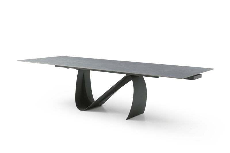 9087 Table Dark grey with 1218 swivel dark grey chair SET - p12870