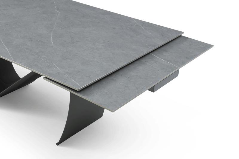 9087 Table Dark grey with 1218 swivel dark grey chair SET - p12870