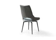9087 Table Dark grey with 1239 swivel blue chairs SET - p12869
