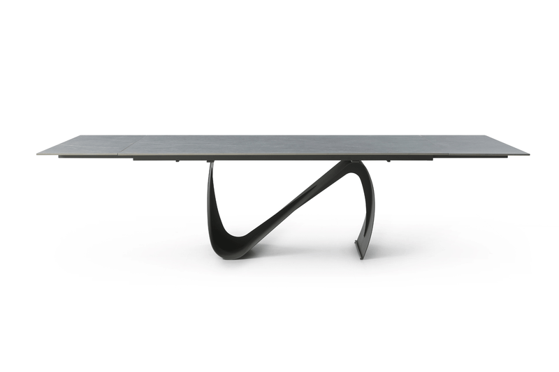 9087 Table Dark grey with 1239 swivel blue chairs SET - p12869