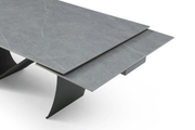 9087 Table Dark grey with 1239 swivel blue chairs SET - p12869