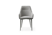 9087 Table Dark Grey With 1254 Chairs And Vulcano Buffet/Mirror Set - p14484