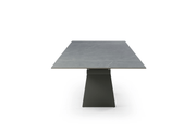 9087 Table Dark Grey With 1254 Chairs And Vulcano Buffet/Mirror Set - p14484