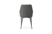 9087 Table Dark Grey With 1254 Chairs And Vulcano Buffet/Mirror Set - p14484