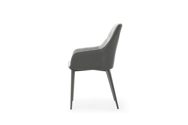 9087 Table Dark Grey With 1254 Chairs Set - DMV FurnitureDining Room Set