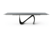 9087 Table Dark Grey With 1254 Chairs Set - DMV Furniture