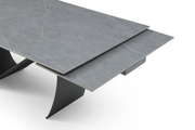 9087 Table Dark Grey With 1254 Chairs Set - DMV Furniture