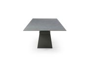 9087 Table Dark Grey With 1254 Chairs Set - DMV Furniture