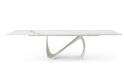 9087 Table White with 1218 swivel blue chair SET - p12872