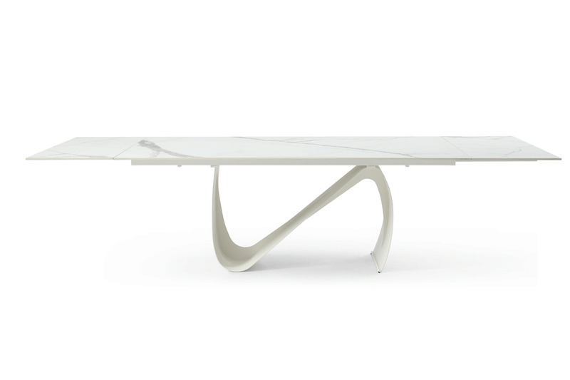 9087 Table White with 1218 swivel blue chair SET - p12872