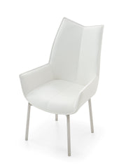 9087 Table White With 1218 Swivel White Chair Set - DMV FurnitureDining Room Set