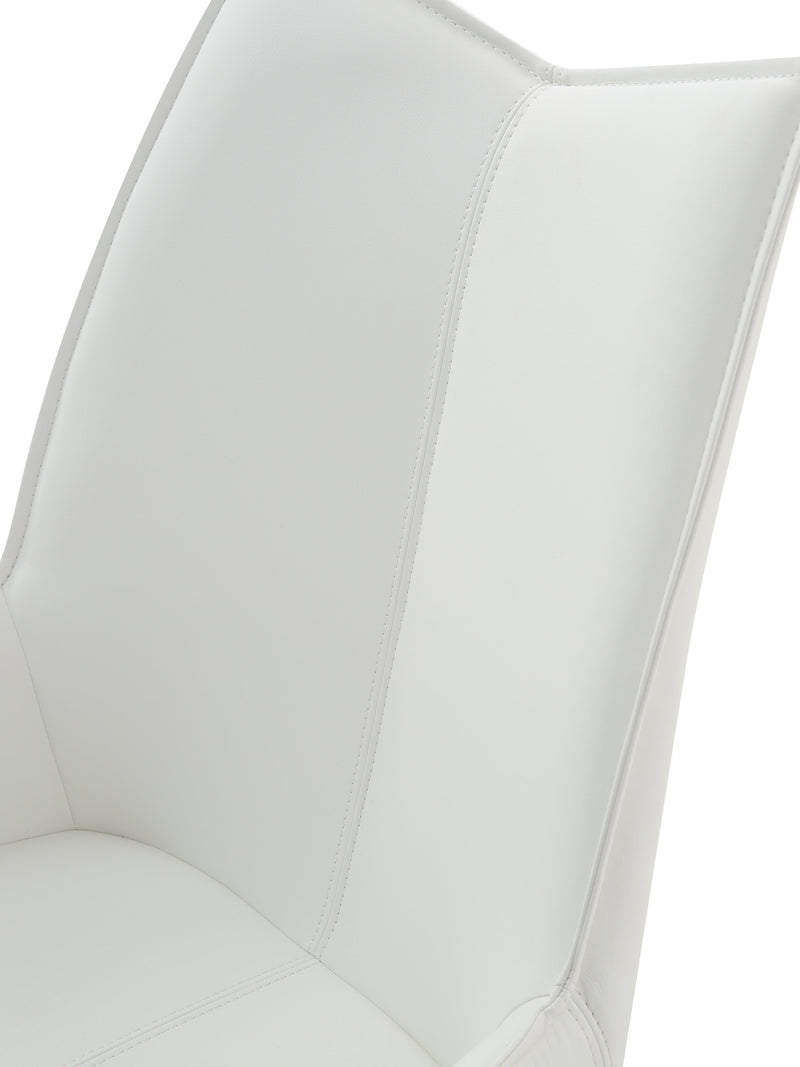 9087 Table White With 1218 Swivel White Chair Set - DMV FurnitureDining Room Set