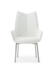 9087 Table White With 1218 Swivel White Chair Set - DMV FurnitureDining Room Set