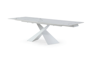 9113 Dining Table With 1218 Swivel White Chairs Set - DMV FurnitureDining Room Set