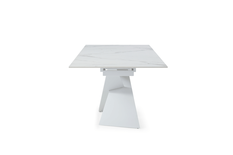 9113 Dining Table With 1218 Swivel White Chairs Set - DMV FurnitureDining Room Set
