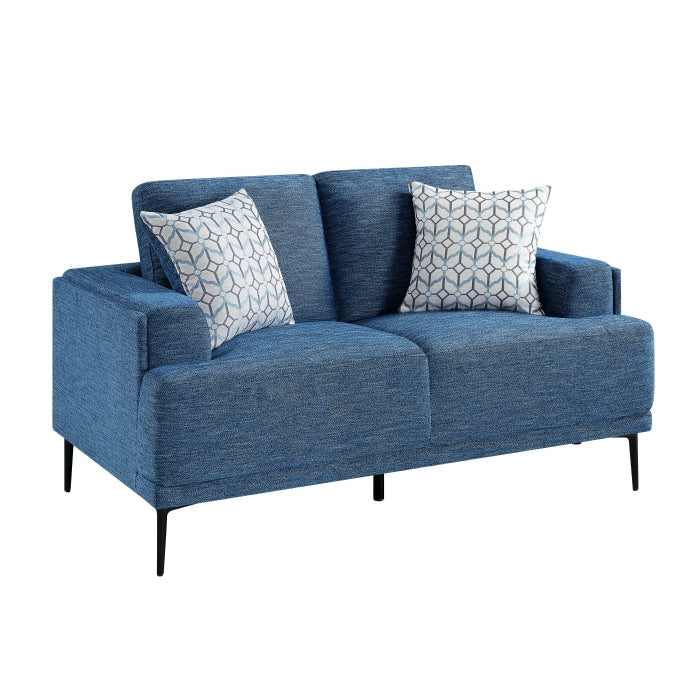 9124BUE*2 2pc Set: Sofa, Love - 9124BUE*2