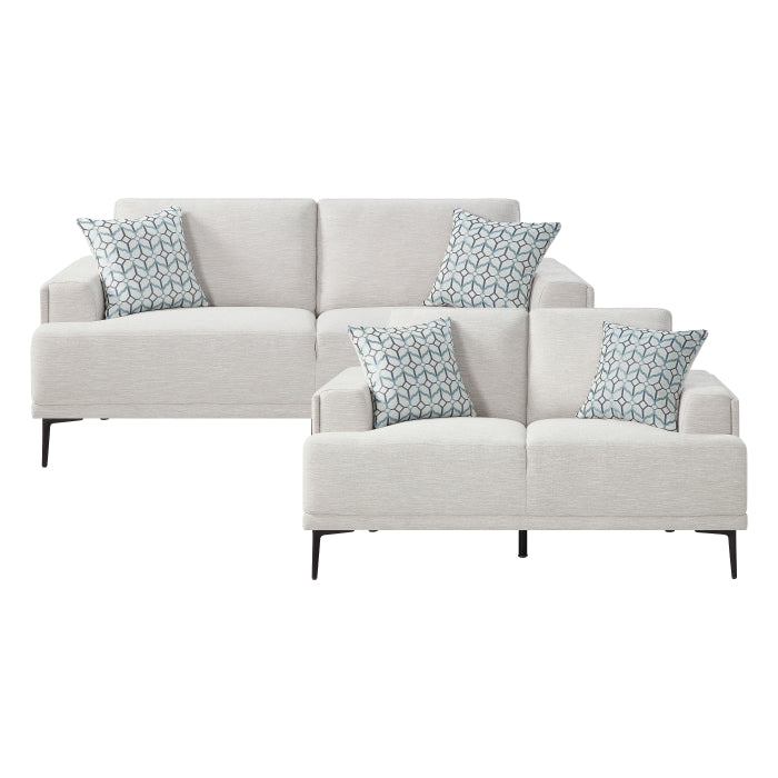 9124TPE*2 2pc Set: Sofa, Love - 9124TPE*2