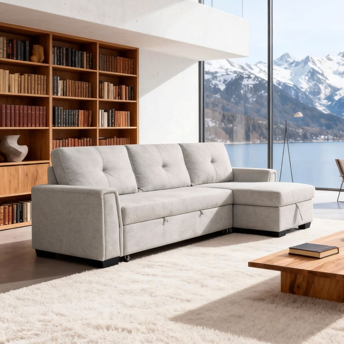 9145PWT*32AVC (3)2-Piece Sectional with Reversible Chaise and Pull-out Bed - 9145PWT*32AVC