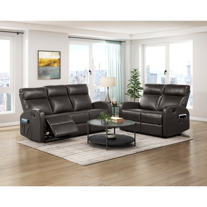 9147PUE-3 Double Reclining Sofa - 9147PUE-3