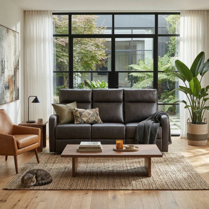 9147PUE-3 Double Reclining Sofa - 9147PUE-3