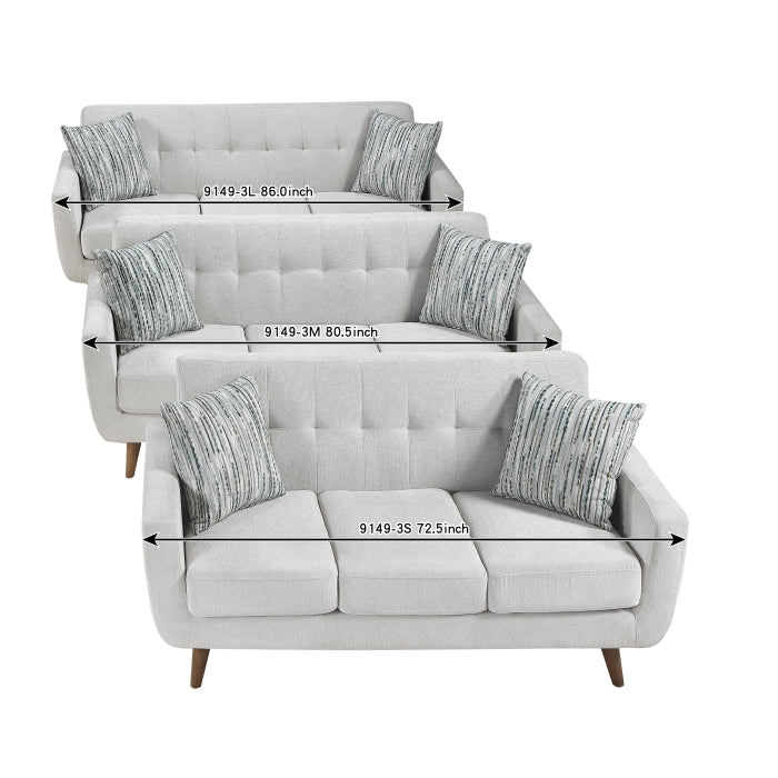 9149BEG-3S 72" Sofa - 9149BEG-3S