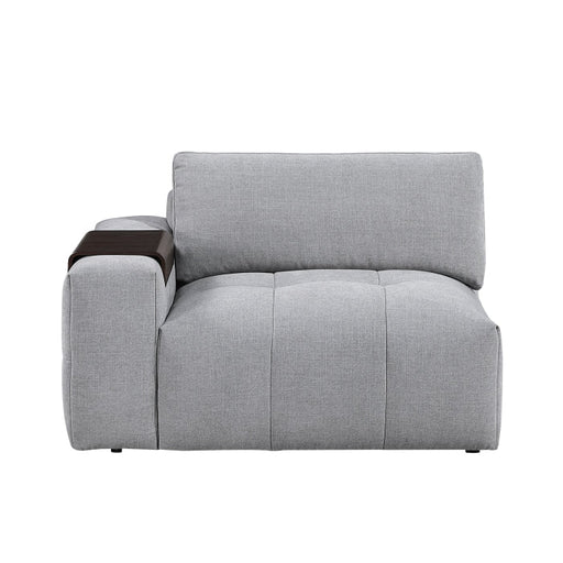 9155GY-1L Left Side Chair with one Arm - 9155GY-1L