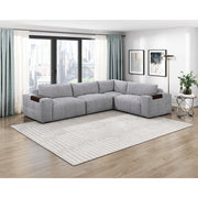 9155GY-1L Left Side Chair with one Arm - 9155GY-1L